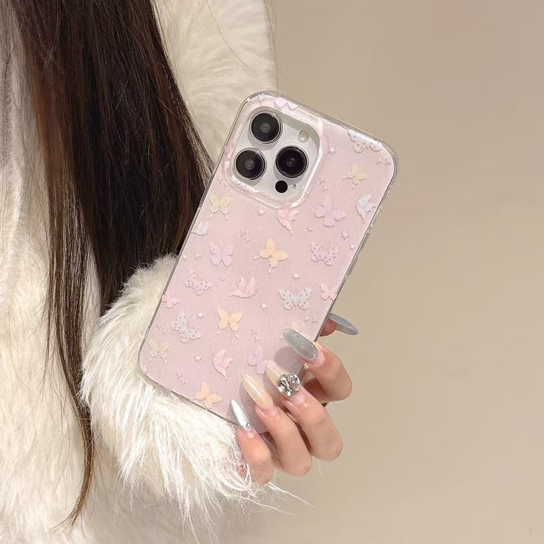 Butterfly Silicon Case For iPhone With Butterfly Charm