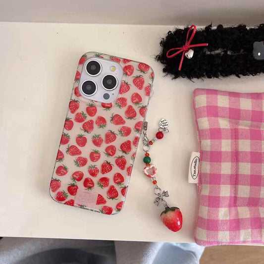 Strawberry Pattern Silicon iPhone Case