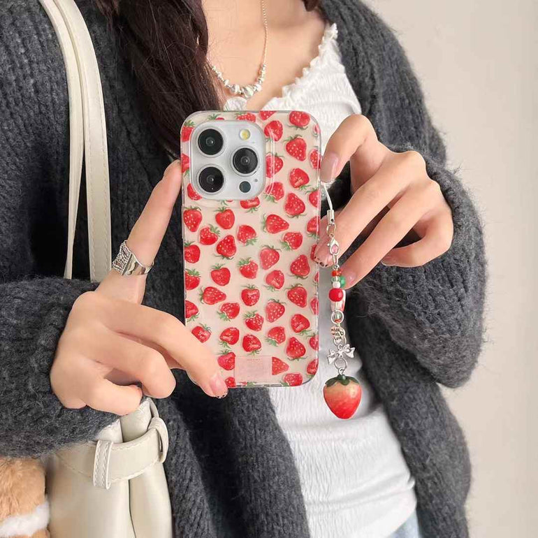 Strawberry Pattern Silicon iPhone Case