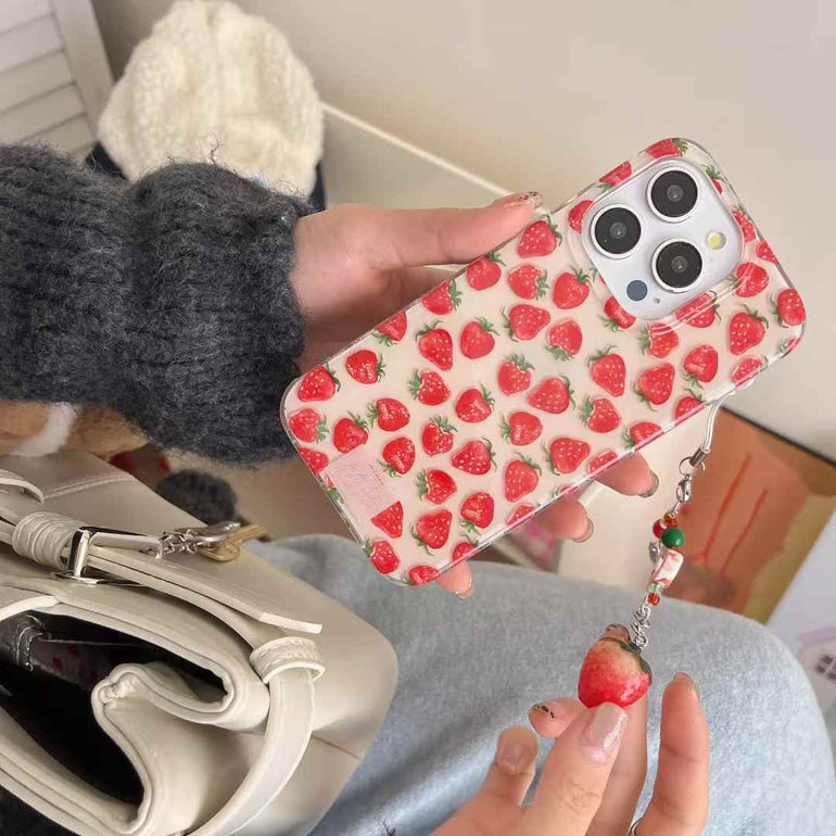 Strawberry Pattern Silicon iPhone Case