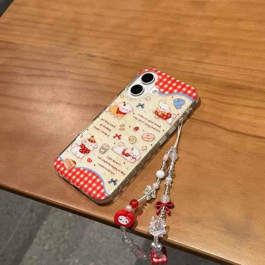 Dog With Food Silicon iPhone With Charm