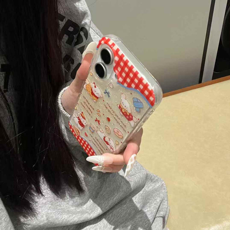 Dog With Food Silicon iPhone With Charm