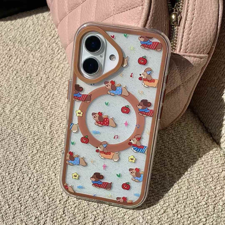 Luck Puppies Silicon iPhone Case With Magsafe Holder