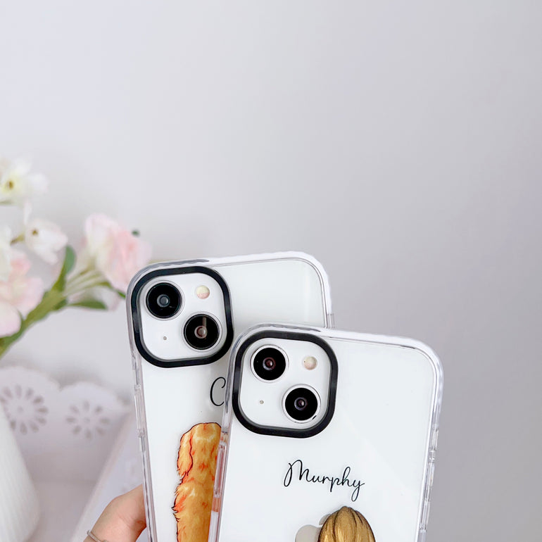 iPhone Impact Proof Customised Silicon Case ( A Girl With Dog )