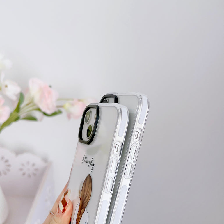 iPhone Impact Proof Customised Silicon Case ( A Girl With Dog )