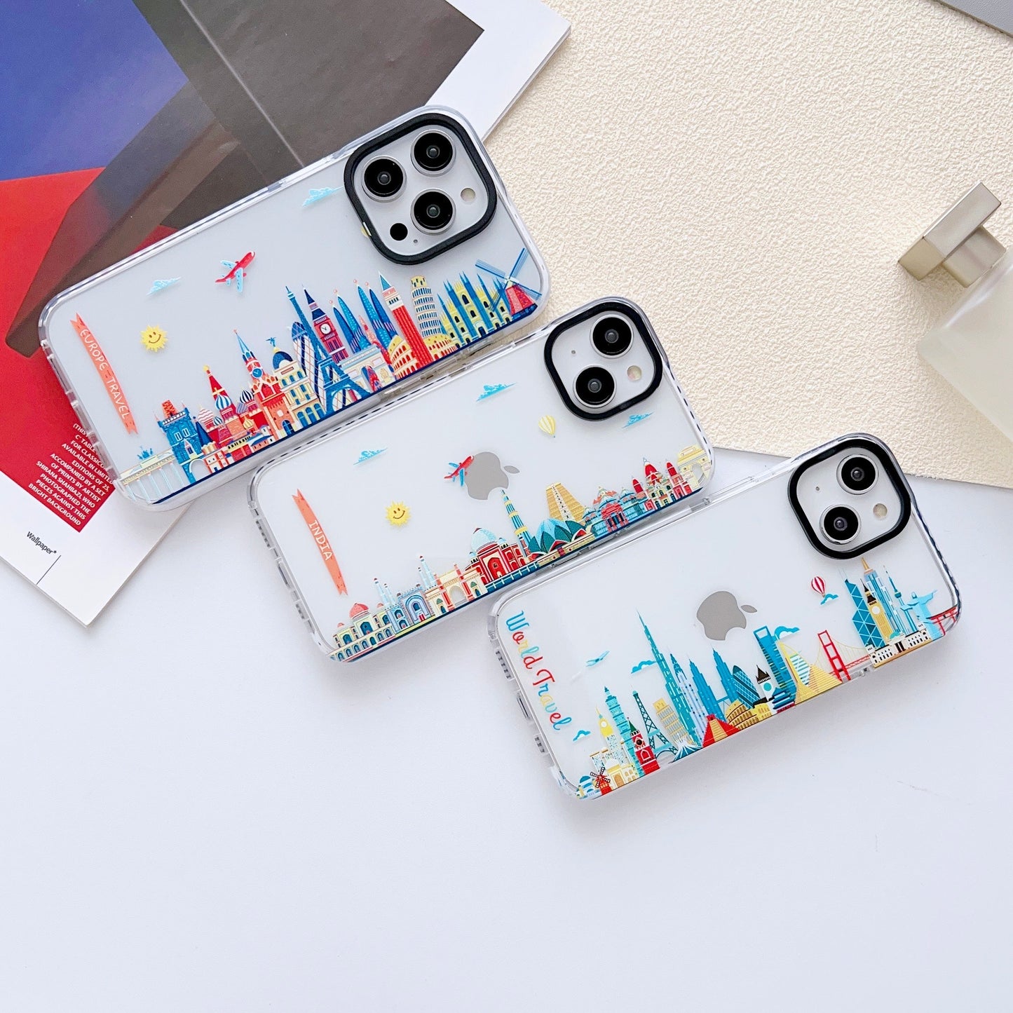 Impact Proof Silicon Case iPhone ( World Skyline )