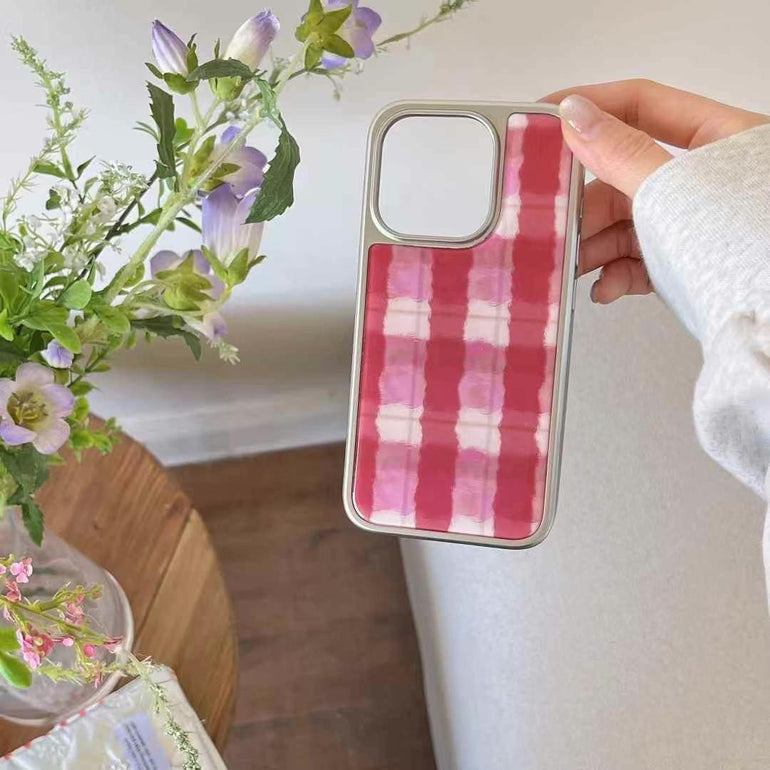 Red Check Phone Case For iPhone