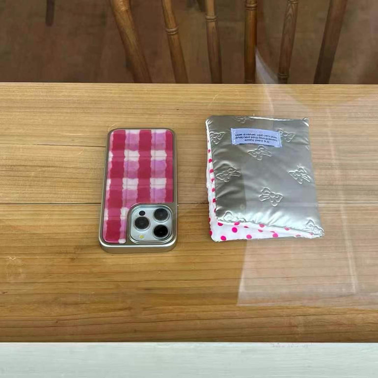 Red Check Phone Case For iPhone