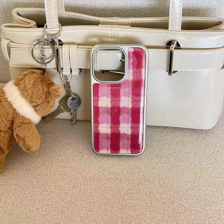 Red Check Phone Case For iPhone