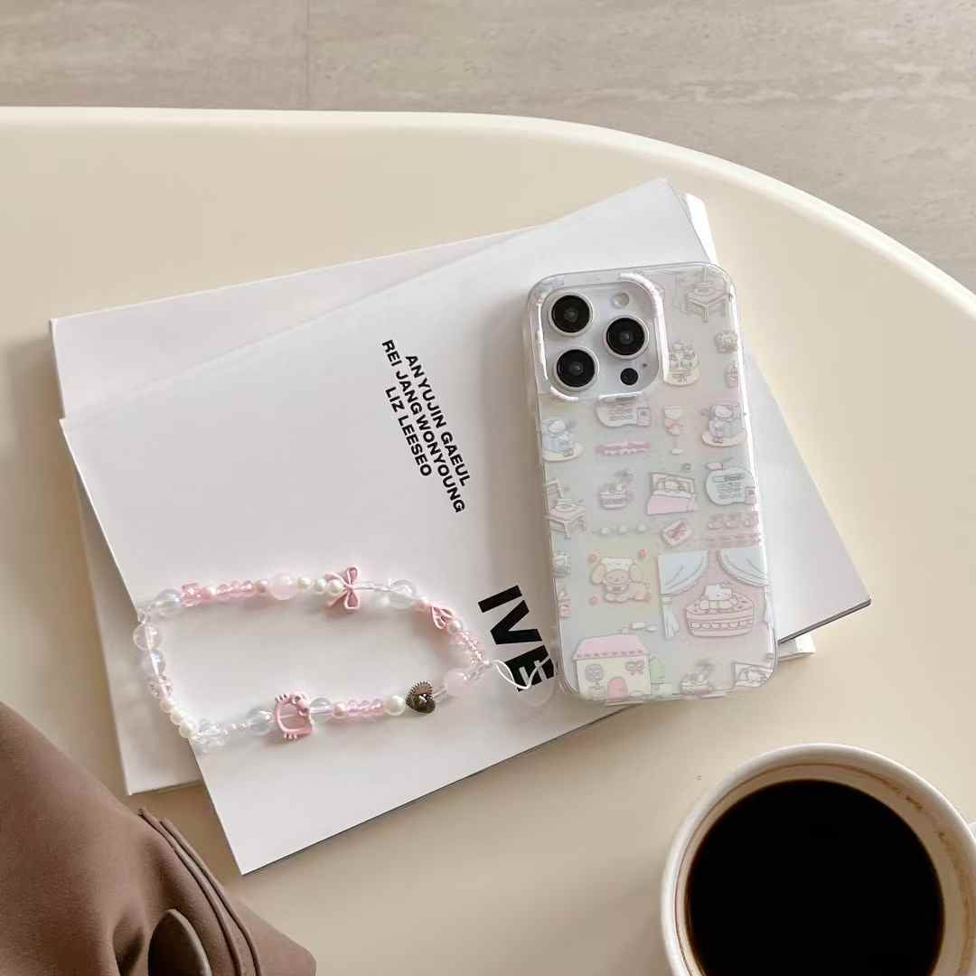 Cats Bow Silicon Case For iPhone With Charm
