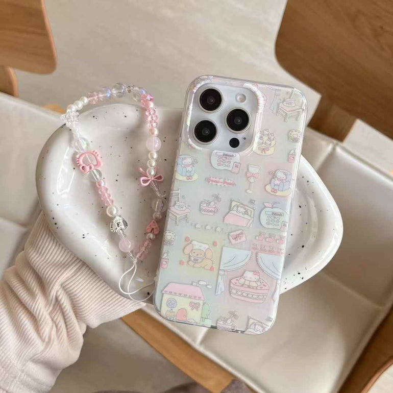 Kitty Life Silicon iPhone Case With Bow Charm