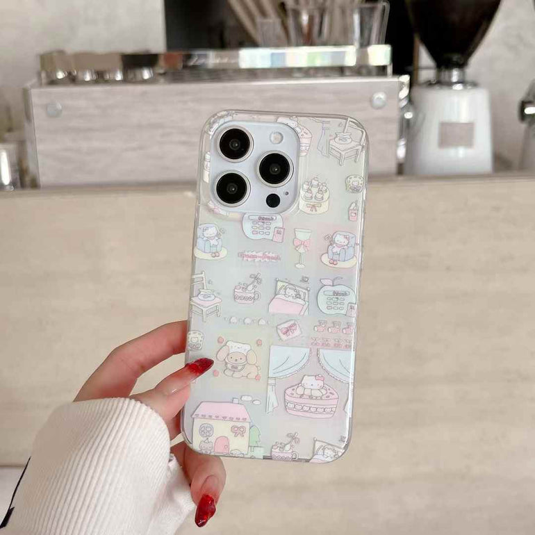 Kitty Life Silicon iPhone Case With Bow Charm