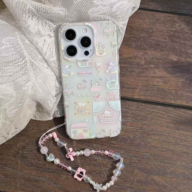 Kitty Life Silicon iPhone Case With Bow Charm