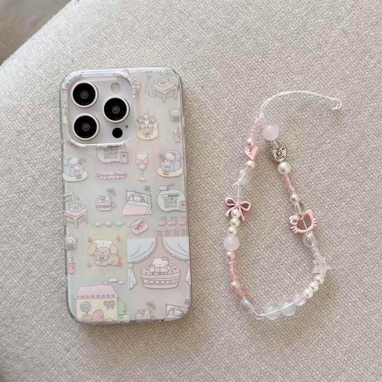 Kitty Life Silicon iPhone Case With Bow Charm