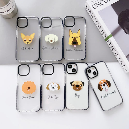 iPhone Impact Proof Customised Silicon Case ( Dog Breed Faces )