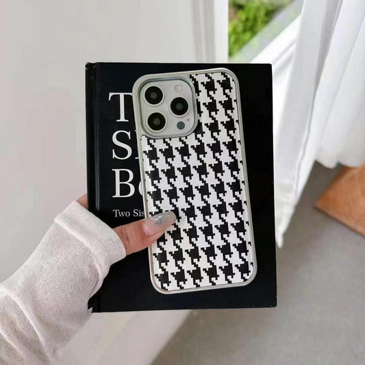 Textile Pattern Leather Case For iPhone