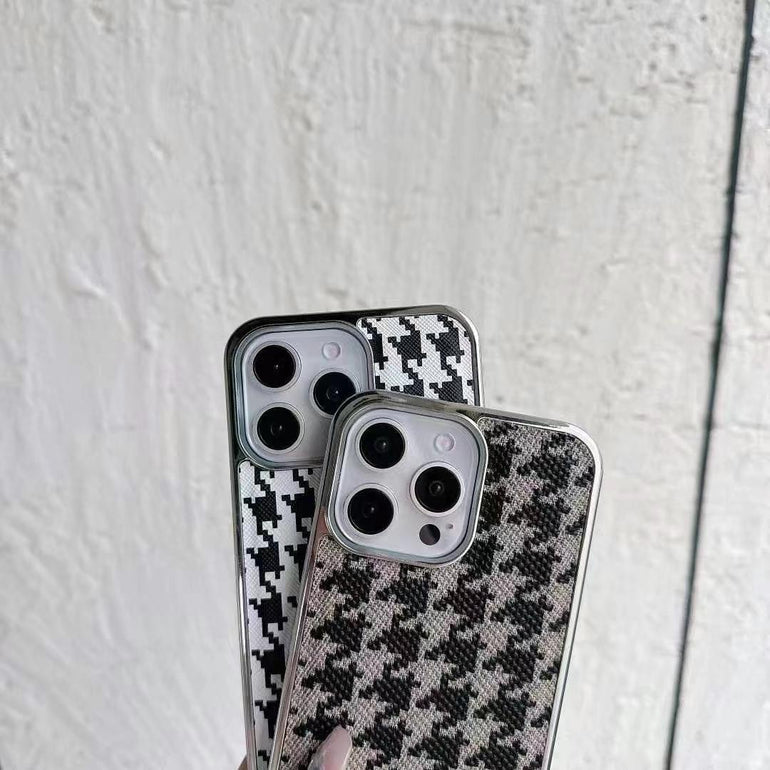 Textile Pattern Leather Case For iPhone