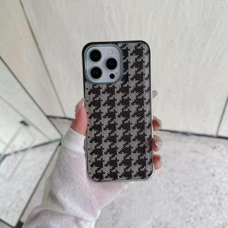 Textile Pattern Leather Case For iPhone