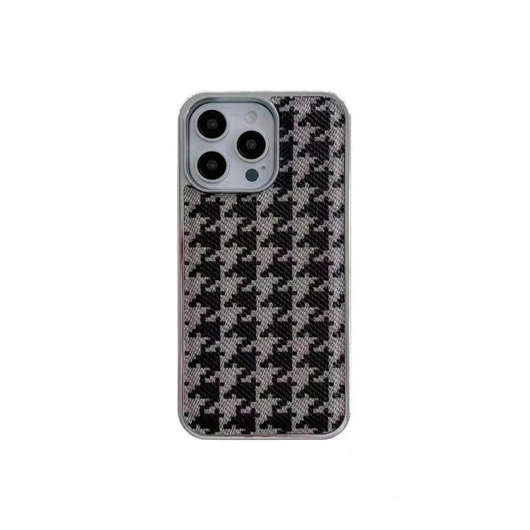 Textile Pattern Leather Case For iPhone