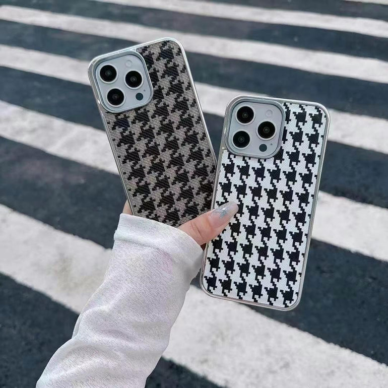 Textile Pattern Leather Case For iPhone