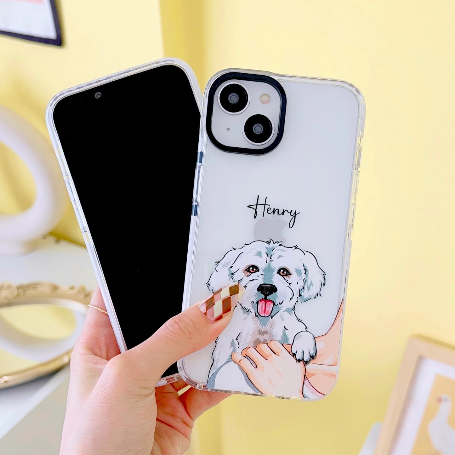 iPhone Impact Proof Customised Silicon Case ( Dog On Shoulder )