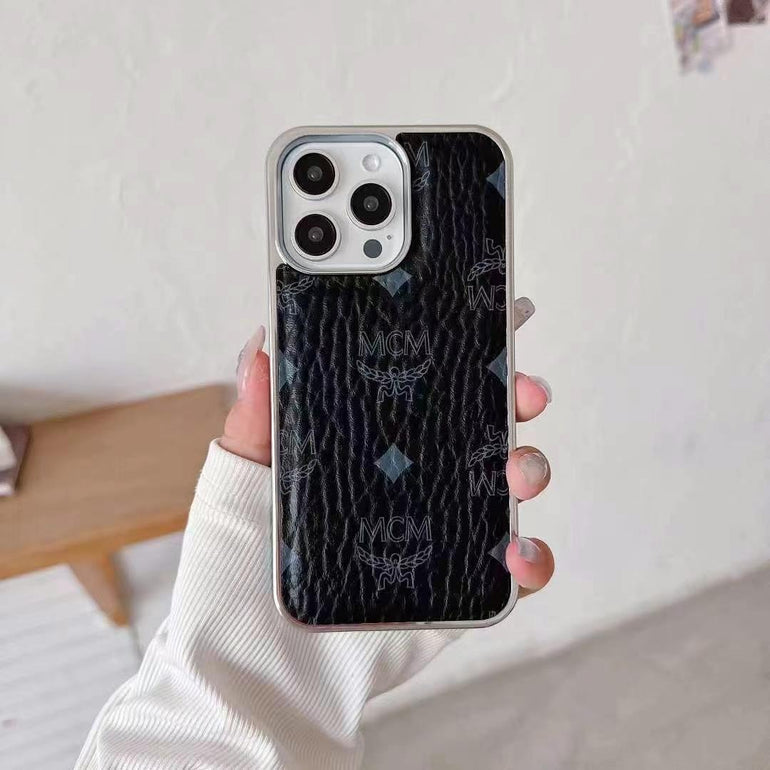 Designer Embossed Leather Case For iPhone