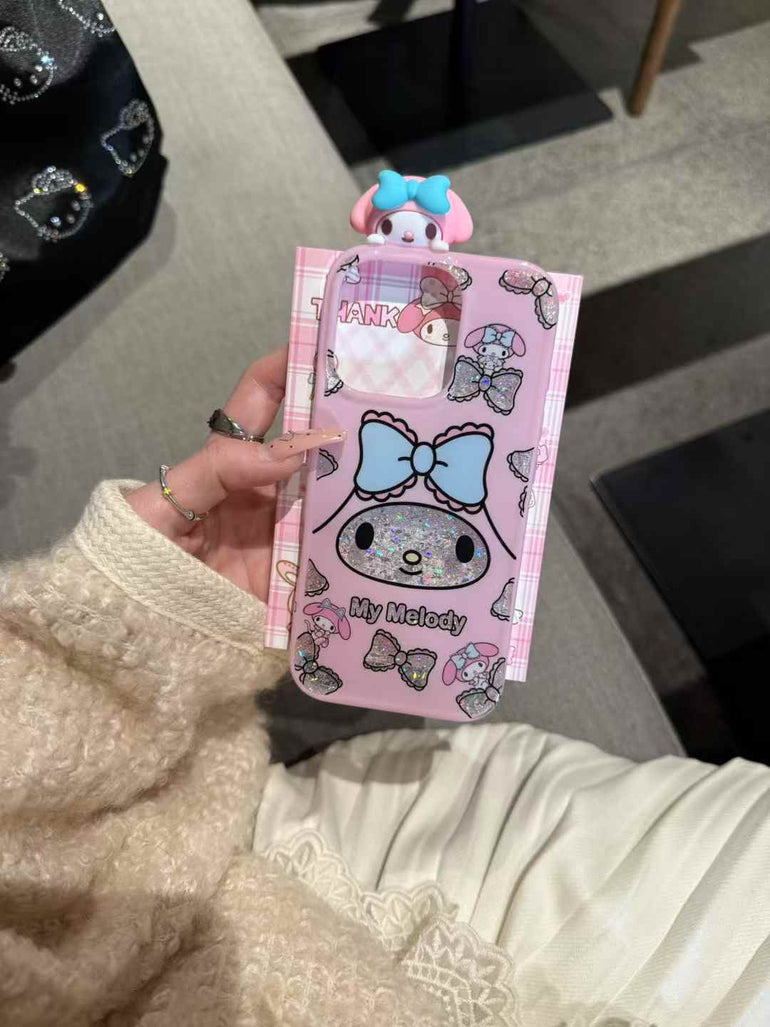 My Melody With Glitter Bow Case For iPhone