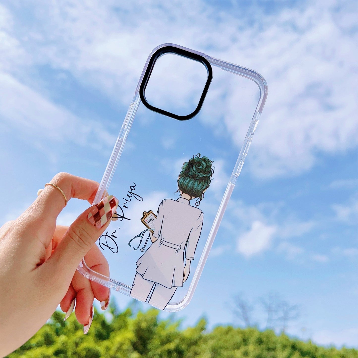 iPhone Impact Proof Customised Silicon Case ( A Girl With Dog )