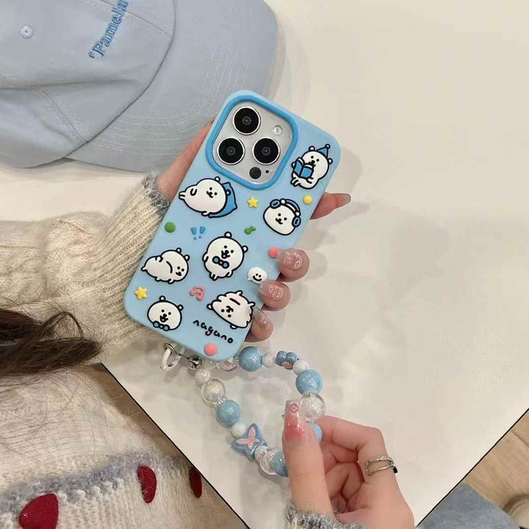 Puppy Life Silicon Case For iPhone With Beaded Charm