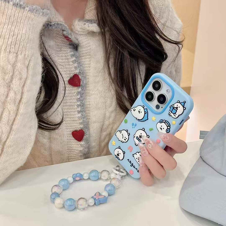 Puppy Life Silicon Case For iPhone With Beaded Charm