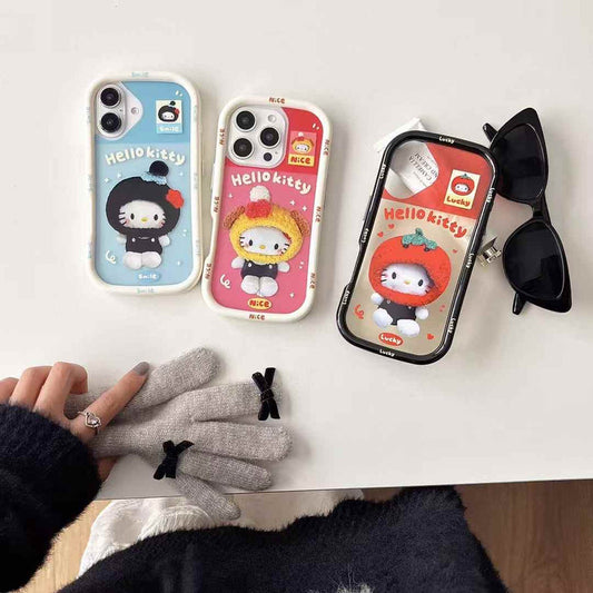 Cute Kitty Transparent Case For iPhone