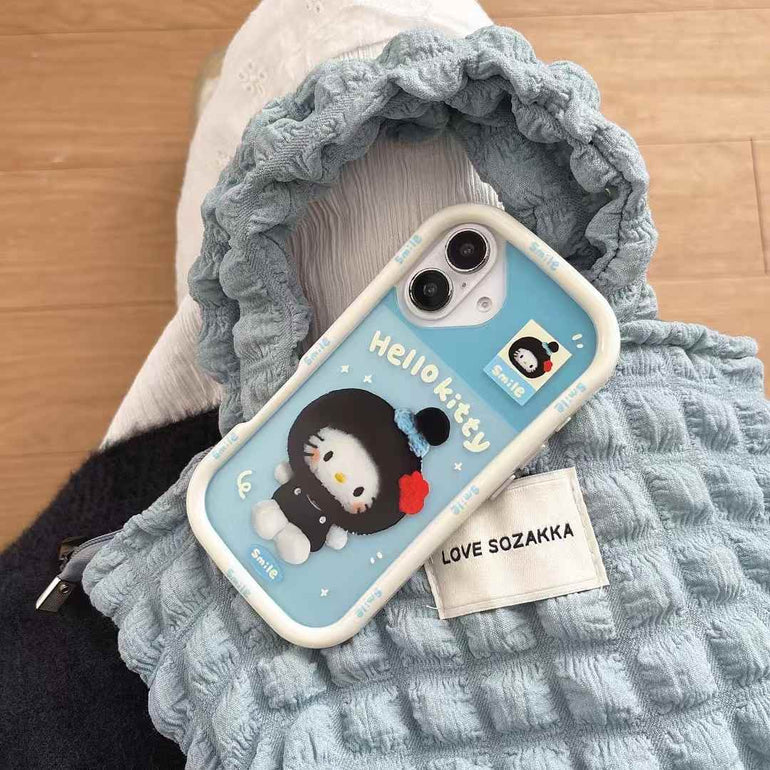Cute Kitty Transparent Case For iPhone