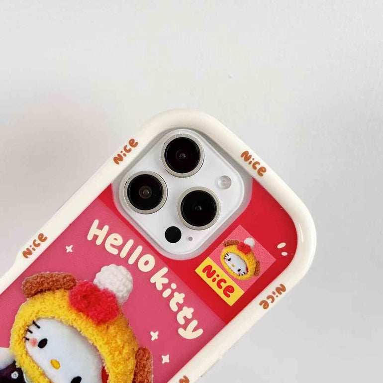 Cute Kitty Transparent Case For iPhone