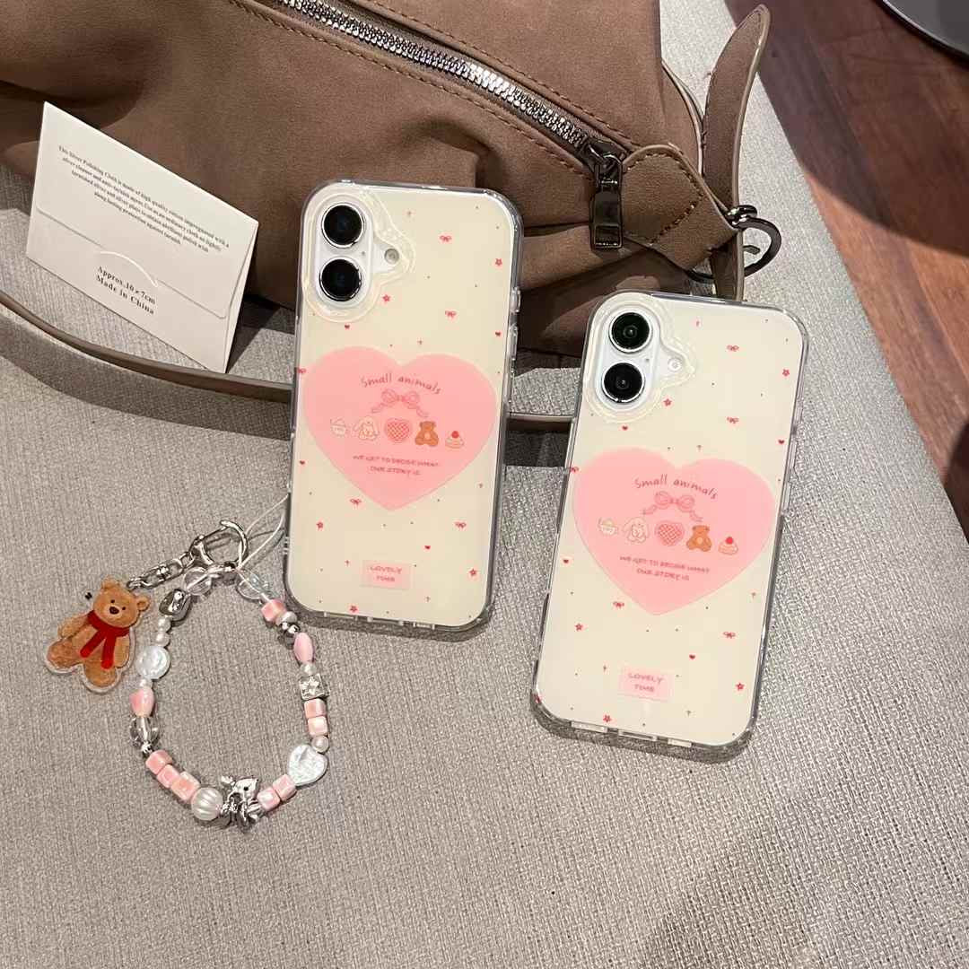 Small Animal Silicon iPhone Case With Bear Charm
