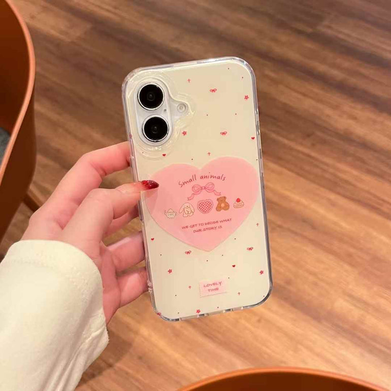 Small Animal Silicon iPhone Case With Bear Charm