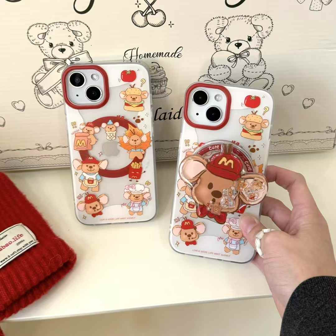 Bear Burger Silicon iPhone Case With Magsafe Holder