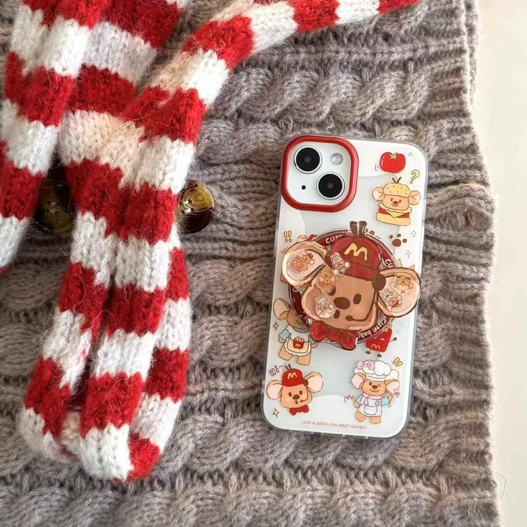 Bear Burger Silicon iPhone Case With Magsafe Holder
