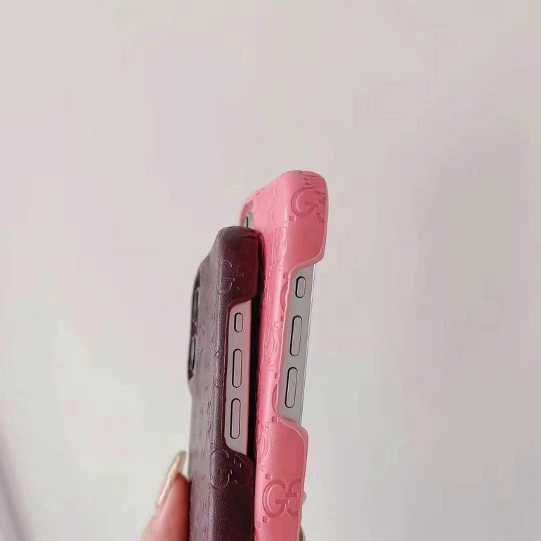 Luxury Branded Leather Case For iPhone