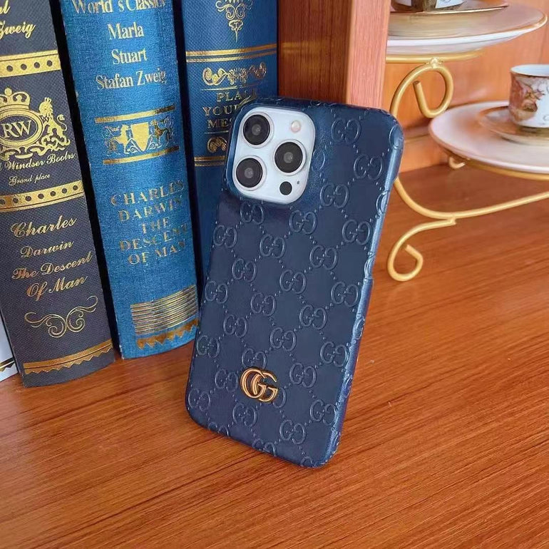 Luxury Branded Leather Case For iPhone