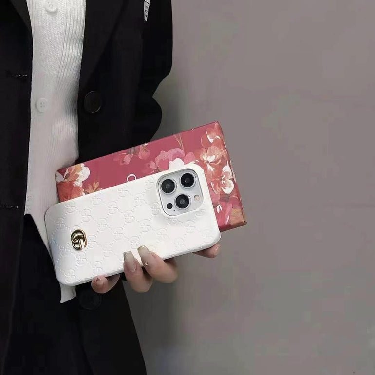 Luxury Branded Leather Case For iPhone