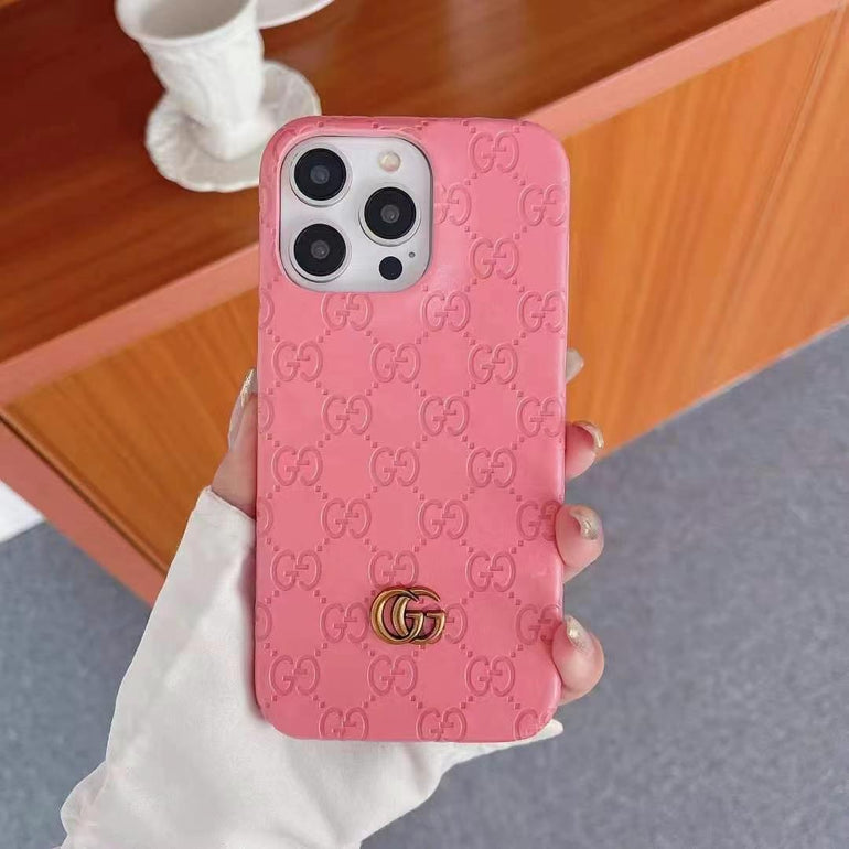 Luxury Branded Leather Case For iPhone