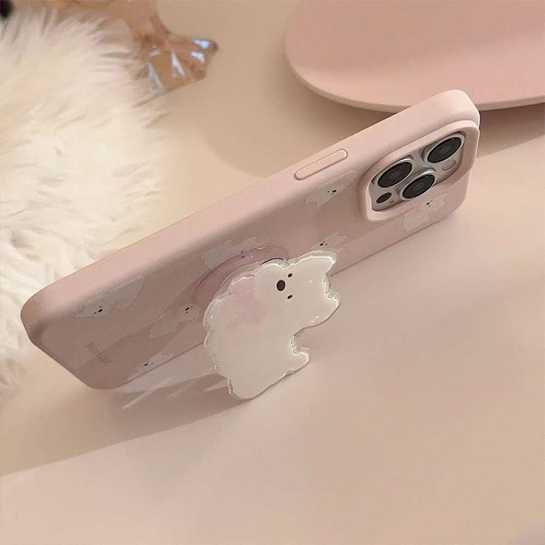 Cute Dog Pattern Pastel Color Silicon iPhone Case for iPhone