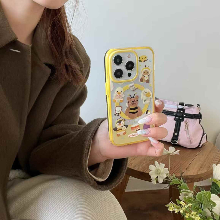 Cute Cartoon Designer Magsafe Case For iPhone With Bear Magsafe Holder