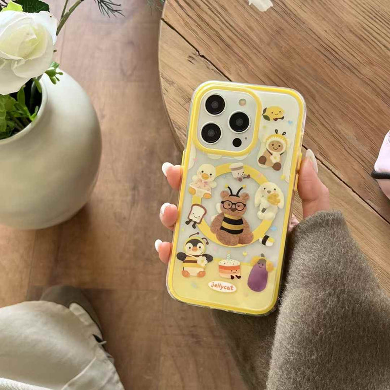 Cute Cartoon Designer Magsafe Case For iPhone With Bear Magsafe Holder