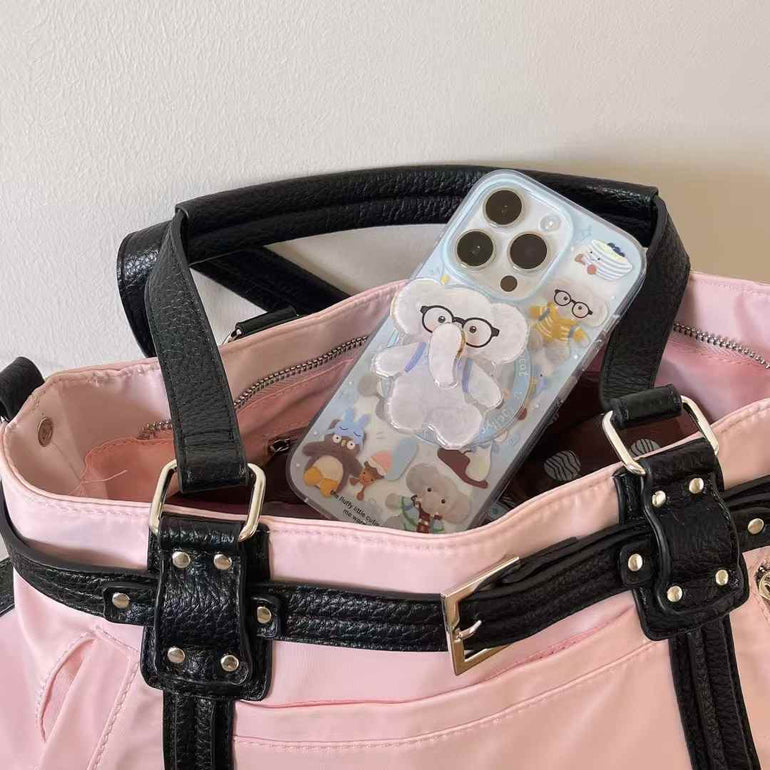 Cute Animal Designer Magsafe Case For iPhone With Elephant Magsafe Holder