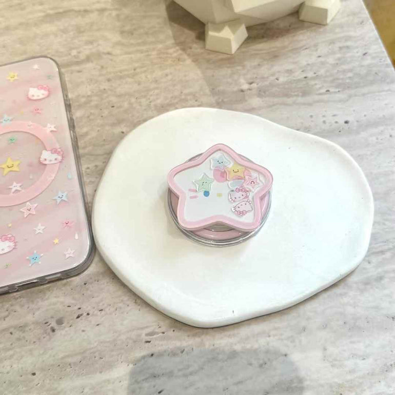 Kitty Star Silicon Case For iPhone With Star Magsafe Holder