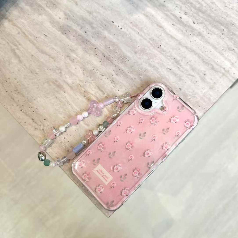 Flower Designer Silicon Case For iPhone With Charm