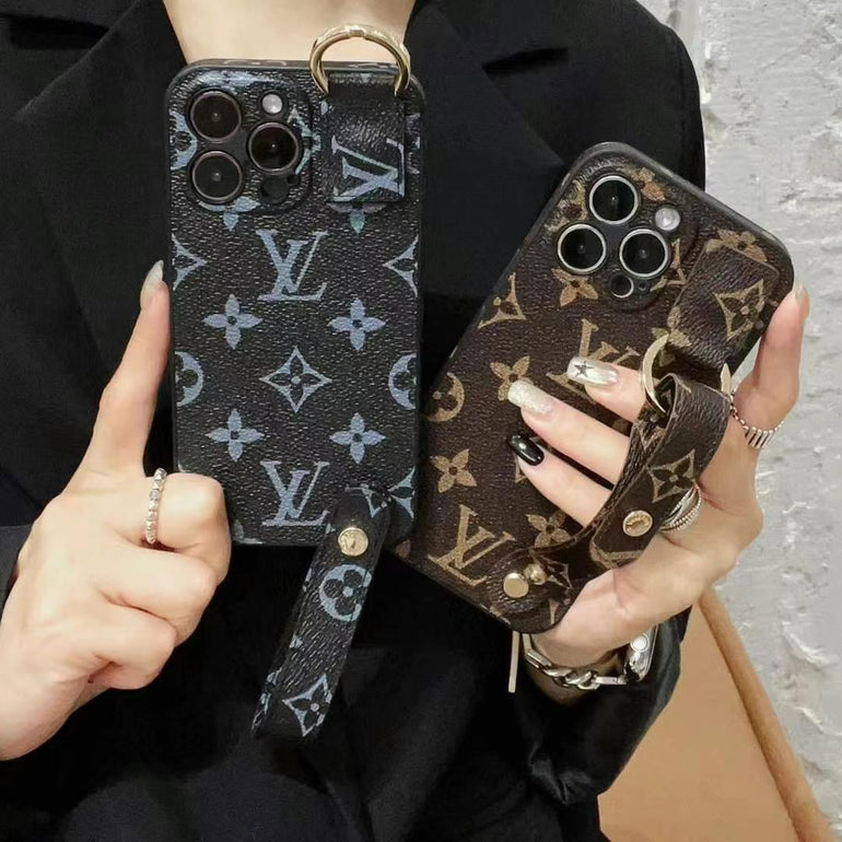 Luxury Branded Leather Case For iPhone With Belt Holder