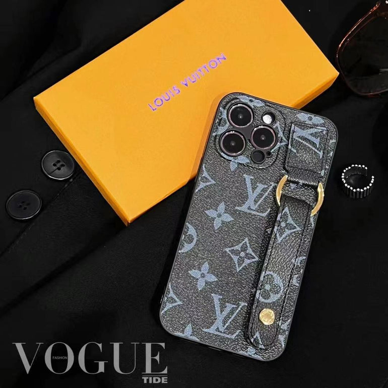 Luxury Branded Leather Case For iPhone With Belt Holder