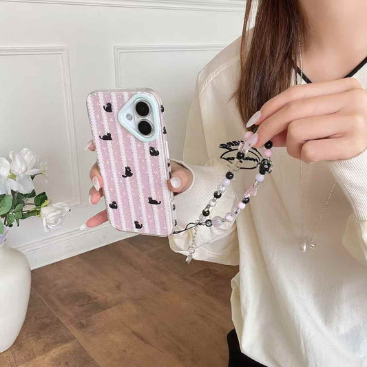 Kitten Stripes Silicon Case For iPhone With Cute Charm